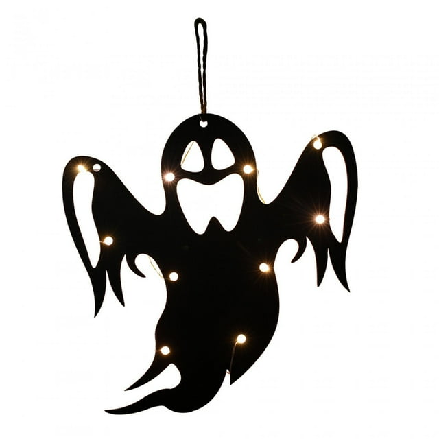 Luces LED para ventana de Halloween, decoración de ventana iluminada de Halloween, adorno navideño colgante iluminado para mesa, chimenea, hogar Estilo F