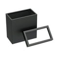 thumbnail image 2 of Gatco Elevate Stainless Steel 3.18 Gallon Rectangle Wastebasket Open Removable Lid, Matte Black, 2 of 5