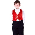 thumbnail image 4 of LINLIN Shiny Sequin Vest Jacket Waistcoat Tops Hip-hop Jazz Street Dance Performing, 4 of 5