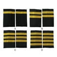 thumbnail image 3 of Cateissary 2x charreteras fáciles de usar, barra de piloto de hombro para profesionales de camisas, charreteras de pilotos de aerolíneas Tela de costura y artesanía 4 barras, 3 of 6