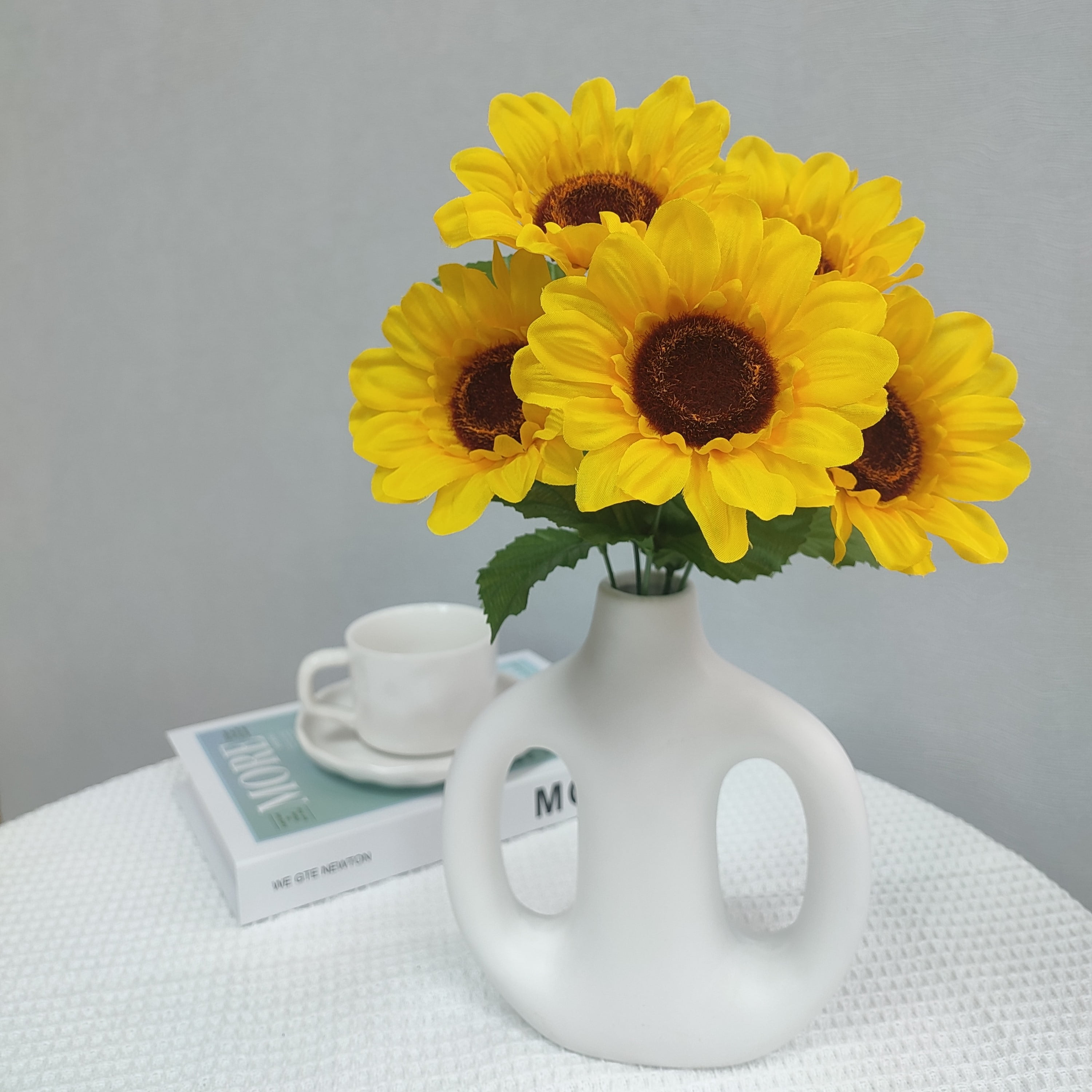 Mainstays 12.5 in Indoor Artificial Sunflower Pick, Yellow Color.