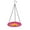 Pink#2769, variant on Glass Flower Bird Feeder Pendant Outdoor Hanging Bowl | Decorative Iron & Glass Garden Patio Yard Dish | Rust-Resistant, Multi-Use Birdbath or Tray, Easy Clean, Vibrant Accent Decor