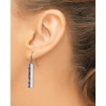 thumbnail image 3 of Stainless Steel Polished With Purple Cz Dangle Shepherd Hook Earrings (39.2 X 5.4) Made In China sre1364, 3 of 5