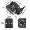 thumbnail image 2 of OLIVE- Aluminum Quick Release Plate Clamp Adapter For Manfrotto 200Pl-14 Tripod Grey, 2 of 6