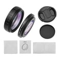 thumbnail image 4 of Riwcyla WL,1 18mm Wide Angle Lens 10X Macro Lens 2,in,1 Additional Lens with Cleaning Cloth Using External Adapter Ring Replacement for Sony ZV1 RX100M7 Cameras, 4 of 6