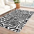 thumbnail image 2 of Abstract Checkered Area Rug,5x8 Carpet,Non Slip Washable Fuzzy Super Soft Easy Clean, Geometric Rugs for Bedroom Living Room Dining Room, Aesthetic Rug Decorations, Low Pile Non Shedding Carpets, 2 of 7