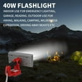 thumbnail image 4 of 40W Cordless Flashlight for Milwaukee 18V Lithium-ion Battery, DTEZTECH 4200LM LED Work Light with USB Port, 9" Zinc Alloy Spotlight Use for Camping, Hiking, Job site, Indoor Outdoor Tool, 4 of 7