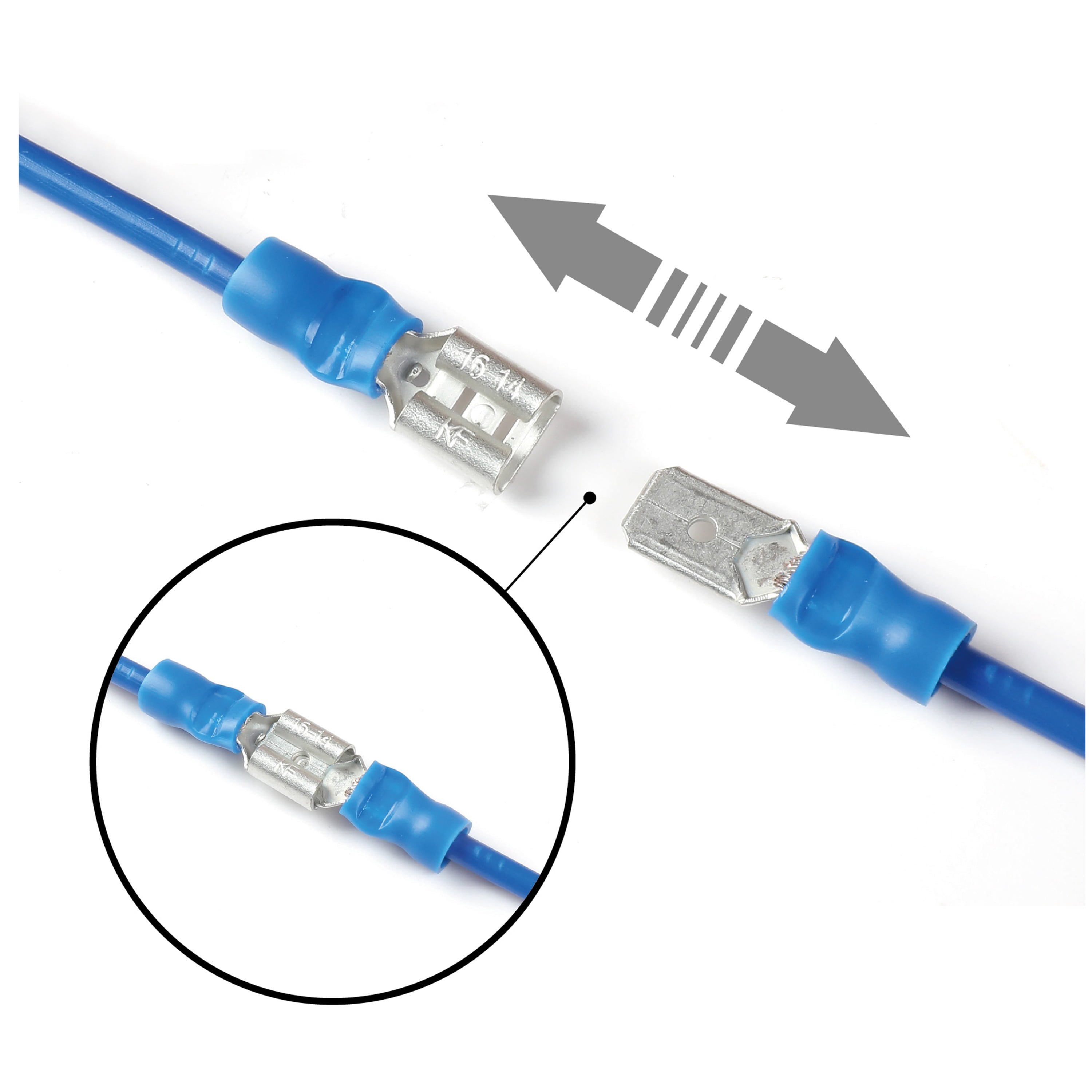 EverStart 6-Piece Slide Wire Connectors, Blue, UL Listed