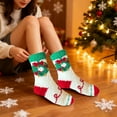 thumbnail image 5 of Bwiyojiz Home Decor Christmas Decorations Decoration Count 2pcs Fuzzy Socks Women's Cute Plushy Stockings Warm-Foot Corals Fleece Sleep Non-Shedding Floor, Gifts for Yourelf, Multicolor, 5 of 6