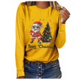 thumbnail image 1 of Camisas Navideñas Para Mujer Tops de Manga Larga Árbol de Navidad Casual O-Cuello Sudadera Pullover Blusa Odeerbi  ODB209781, 1 of 6