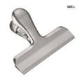 thumbnail image 1 of Becaristey Stainless Steel Food Sealer Clip Portable Dust-proof Storage Sealing Document Receipt Ticket Clamp Snacks Kitchen Silver Large 1Set, 1 of 6