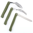 thumbnail image 3 of Dilwe Juego de Cubiertos, Juego de Cubiertos Plegable de Acero Inoxidable Tenedor Cuchara Cuchillo para Acampar al Aire Libre Senderismo Picnic Khall TJA01833, 3 of 6