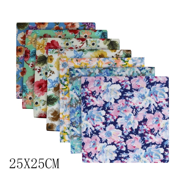 SMihono 7PCS Fabric Bundle Patchwork Squares Quilting Sewing Patchwork DIY Home Decoration on Clearance