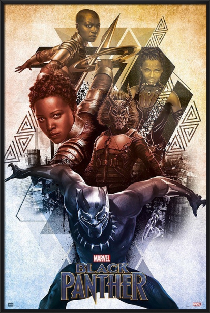 Marvel Movie Poster//Print Stance Black Poster Hanger Size: 24 inches x 36 inches Black Panther