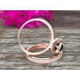 thumbnail image 3 of 3 Carat Oval Cut Black Diamond Moissanite Engagement Ring 10k Rose Gold With Matching Band, 3 of 4