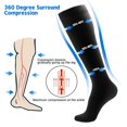 thumbnail image 5 of 4 Pairs Copper Compression Socks for Women & Men Circulation 15-20 mmhg - Better Blood Flow, Swelling, Best Support for Medical, Running, Nursing, 5 of 7