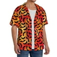 thumbnail image 2 of Balery Flying Black Bat Camisa Casual de Manga Corta con Botones para Hombre, Texturizada, Estilo Cubano, para Playa, Verano-4X-Large, 2 of 5