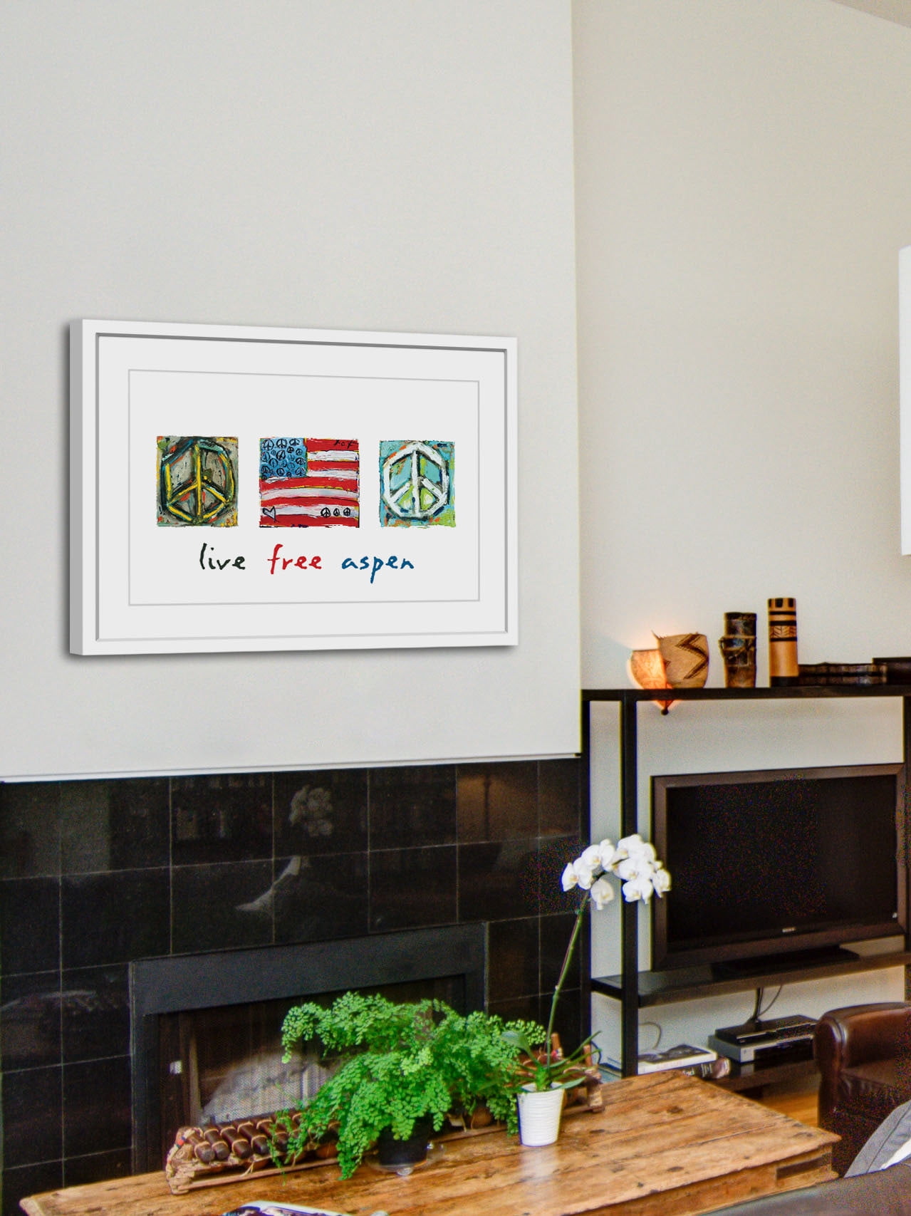 Marmont Hill "Live Free Aspen" by Tori Campisi Painting Print in Frame