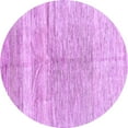 thumbnail image 1 of Ahgly Company Indoor Round Abstract Purple Contemporary Area Rugs, 4' Round, 1 of 4