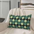 thumbnail image 5 of Xecao Green Squares for Decorative Throw Pillow Case for Couch,Sofa or Bed Set,Pillow Cover for Sofa Home Decor Ideal Gift-20"x30", 5 of 6