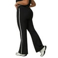 thumbnail image 6 of PiGOGI Women's Tight Yoga Pants with Crossed High Waist Wide Leg Flared Exercise Fitness Leggings Black XL, 6 of 6