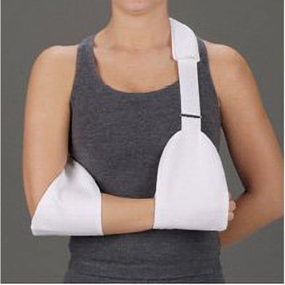 DeRoyal Arm Sling, CVA White, w/ Foam Pad - Medium