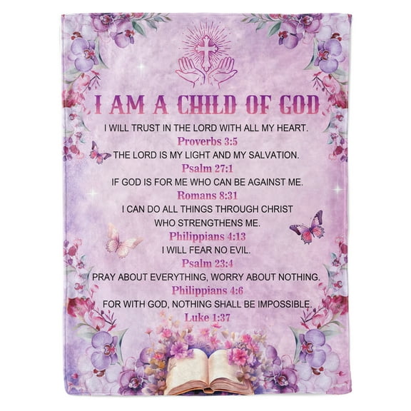 HiiKaa Christian Birthday Gifts for Women,Religious Gifts for Women,Spiritual Gifts for Women,Inspirational Gifts for Women,Christian Blankets for Women Faith 50x60 in