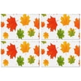 thumbnail image 1 of Colorful Maple Leaves Durable Cloth Place Mats 4PCS Thanksgiving Harvest Fall Autumn Anti-slip Dining Table Mats 12 X 18 Inch Holiday Fashions Dining Table Place Mats for Kitchen Dining Room, 1 of 5