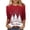 Multicolor 04, variant on Maplenight Womens Christmas T-Shirt Holiday Vacation Graphic Tees Tops Crewneck 3/4 Sleeve Fall Shirts for Women