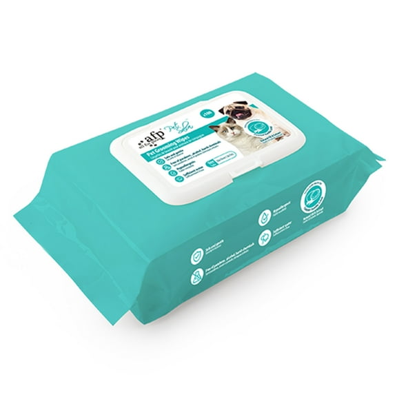 All For Paws Pet Grooming Wipes, Alcohol Free Dogs & Cats Cleaning Wipes, 100cts, Coconut Vanilla Scented