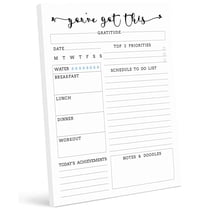 Inkdotpot Daily Planner With 50 Undated Sheets5.8 x 8.2Tear,Off Sheets- DayOrganizer Notepad- Scheduler- Productivity Tracker- Meal Prep- Goals- To-Do List Notepad - 9B