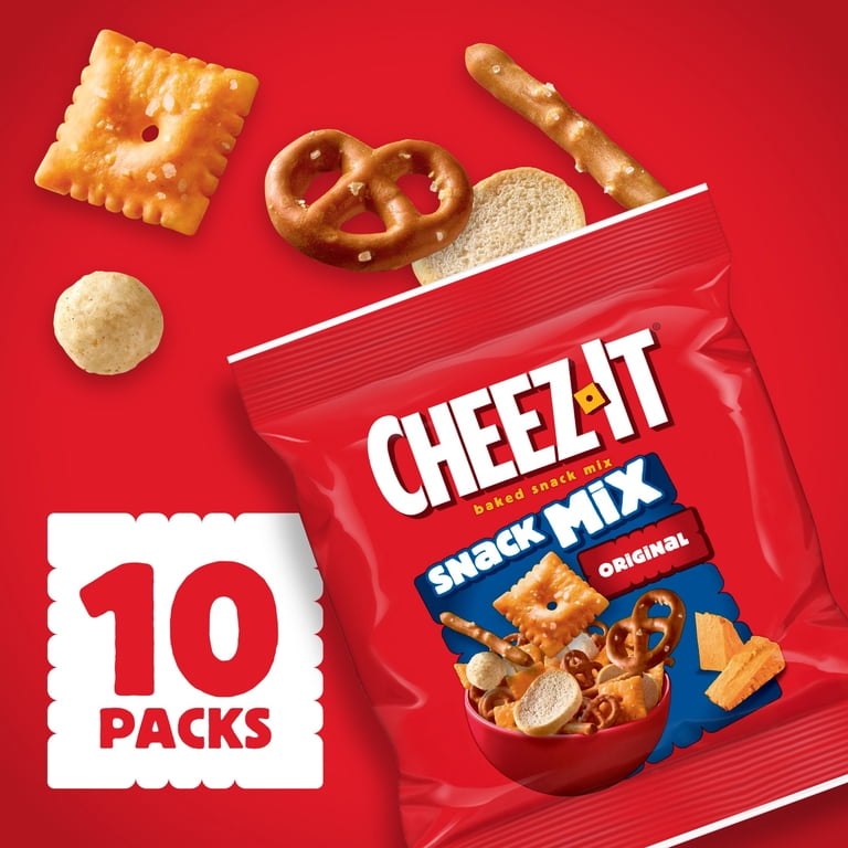 Cheez-It Classic Snack Mix, Lunch Snacks, 10 Count - Walmart.com