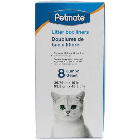 Petmate, Cat Litter Box Liners, Jumbo, 8 count