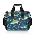 thumbnail image 7 of FORMRS Insulated Cooler Bag 24 Cans Capacity Soft Leakproof Lunch Box with Side Pockets, Sharks Pattern, 7 of 7