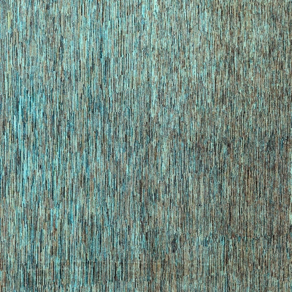 Ahgly Company Indoor Square Abstract Light Blue Modern Area Rugs, 6' Square