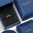 thumbnail image 5 of Gem Stone King 10K Two Tone Gold Purple Amethyst Solitaire Engagement Ring for Women | 1.00 Cttw | Round 6MM | Gemstone February Birthstone | Size 5, 5 of 6