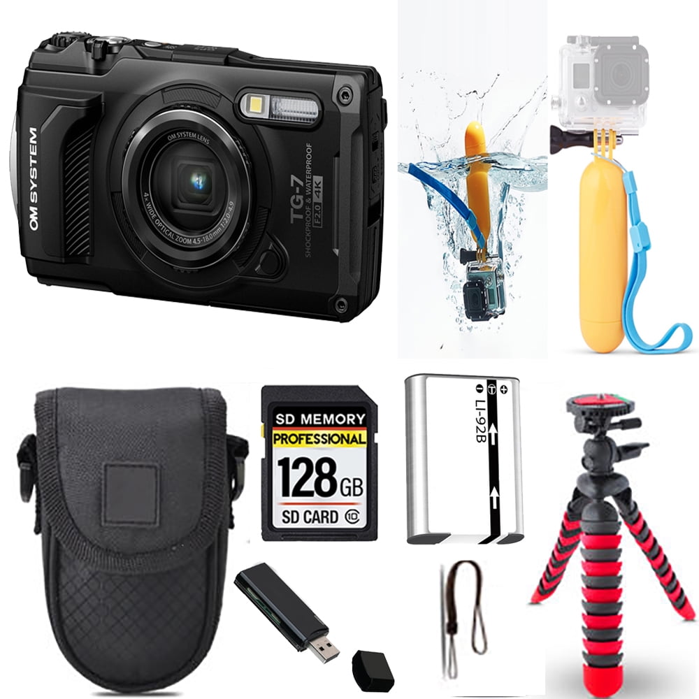 Olympus TG-6 Waterproof Camera Bundle - Extra Batteries, 64GB Card