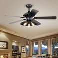 thumbnail image 2 of Upille 3-light Metal 5-blade 52-inch Matte Black Ceiling Fan, 2 of 5