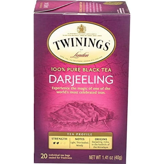 Twinings of London Darjeeling Tea Bags, 20 Count