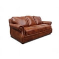 thumbnail image 2 of Bowery Hill Traditional Leather Sofa with Nailhead Details in Brown, 2 of 6