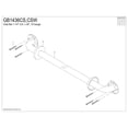 thumbnail image 3 of Kingston Brass GB1436CSW Made To Match 36-Inch x 1-1/4-Inch O.D. Stainless Steel ADA Grab Bar in White, 3 of 5