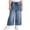 Blue, variant on Bovxnpu Girls Wide Leg Jeans Denim Pants Denim Straight Leg Graphic Bow Girls Fall Wide Leg Casual Outer Pants