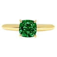 thumbnail image 7 of Solitaire Engagement Ring for Women - 2.5ct Simulated Emerald in 14K Yellow Gold Promise Ring, 7 of 7