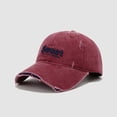 thumbnail image 5 of Krdevn Letter Embroidery Distressed Washed Kids Baseball Cap Adjustable Lightweight Outdoor Sun Hat for Toddler Boys Girls, 5 of 6