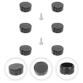 thumbnail image 4 of Shisuyan Dust Prevention Threshold Covers Dust Caps Black 6Pcs 0.4In, 4 of 8