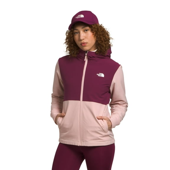 The North Face Womens Shelbe Raschel Hoodie, XS, Pink Moss/Boysenberry