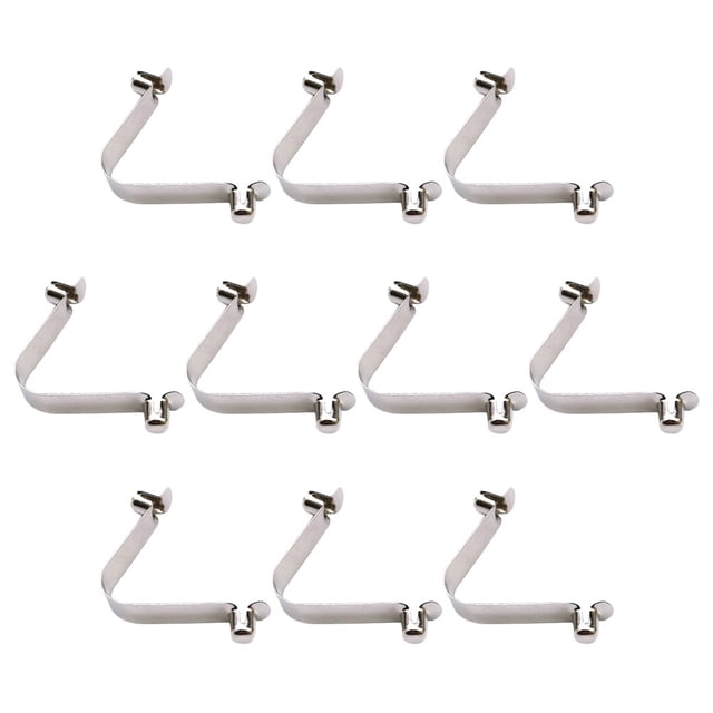 KAKOWELY 10pcs Double Pin Spring Button Clips Replacement Pool Clasps Stainless Steel Clasps,3.15X"X1.97"X0.43"