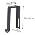 thumbnail image 3 of 1 Pack Metal Cubicle Hangers Over The Door Mirror Hooks Adjustable Cubicle Hooks Universal Door Hangers for Hats, Fit Panels with 1.4" to 3.5" Thickness (Black), 3 of 9