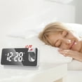 thumbnail image 3 of Projection Alarm Clock Reusable Digital Alarm Clock with Large 7.3” LED Display USB LED Digital Clock with 180° Rotatable Projector Portable Alarm Clock Projection for Home Bedroom, 3 of 10