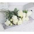 thumbnail image 2 of White Peonies White Artificial Ranunculus Flowers8Heads Faux Peonies .7" White Fake Flowers for Floral Arrangements Wedding Decorations for Home Decor Indoor (White), 2 of 5